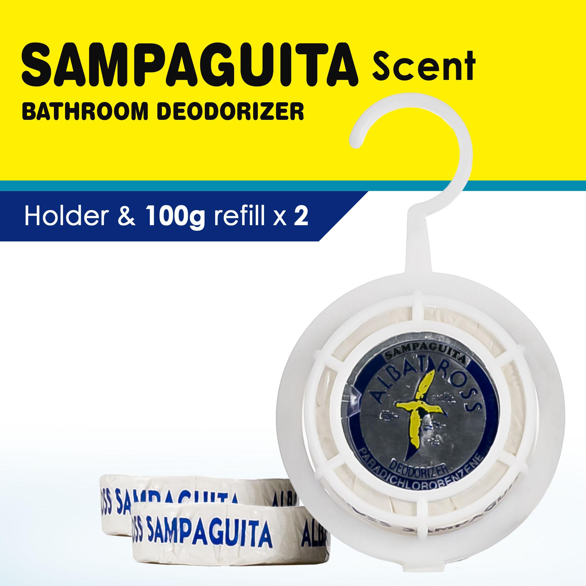 Albatross Bathroom Deodorizer Sampaguita 100g w/ Holder & Refill 2's Lazada PH