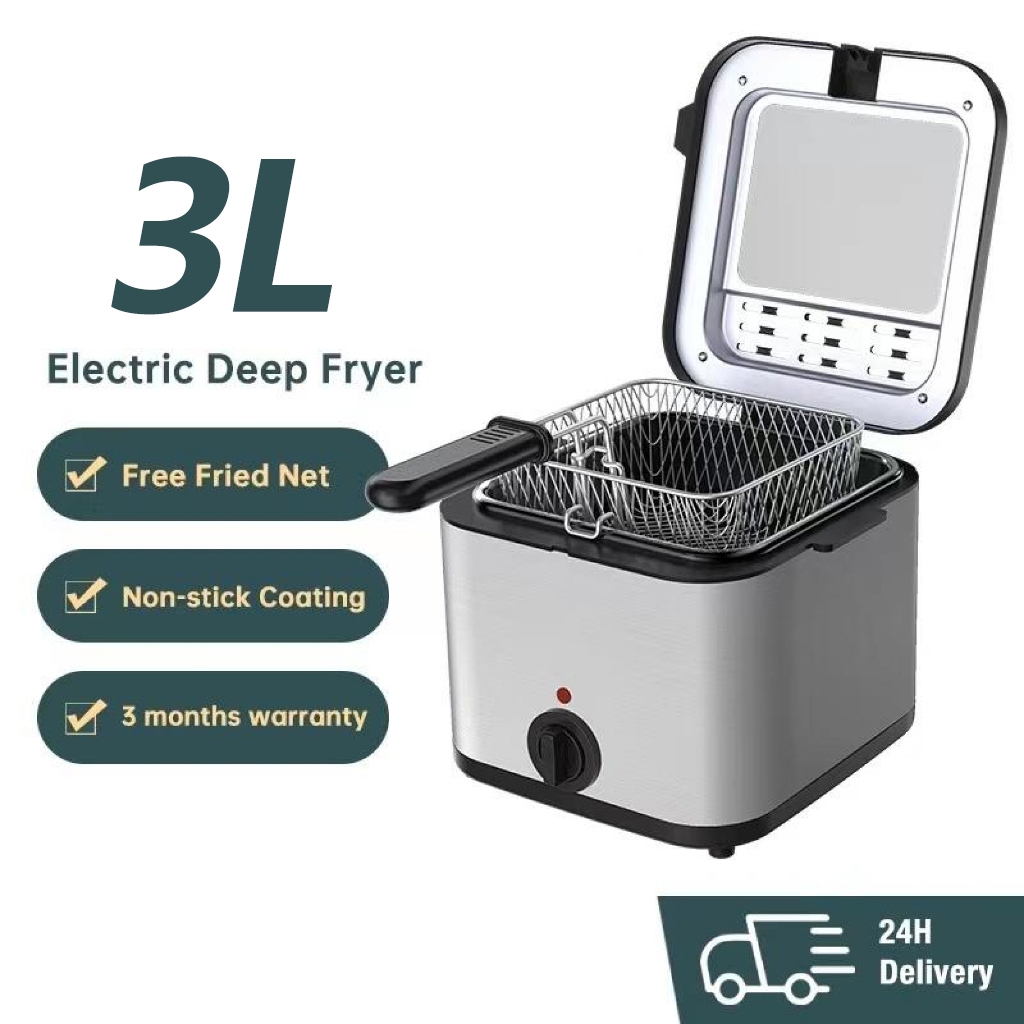 Electric deep fryer 3L Commercial frying pan fries frying pan electric