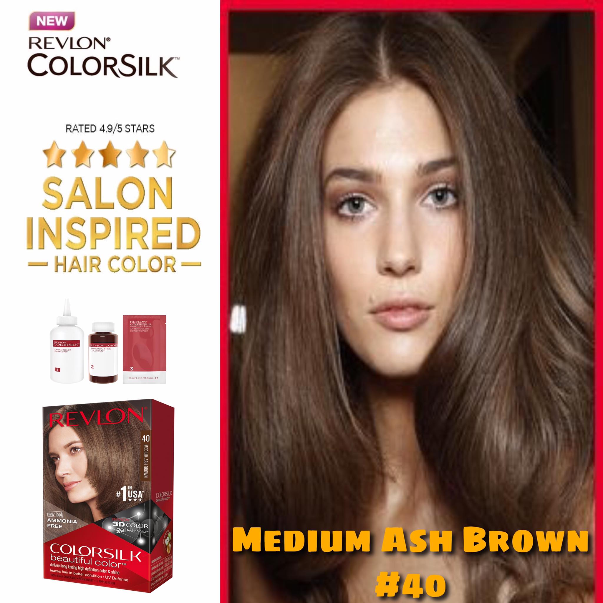 Hair Color Medium Ash Brown REVLON ColorSilk No. 40 | Lazada PH