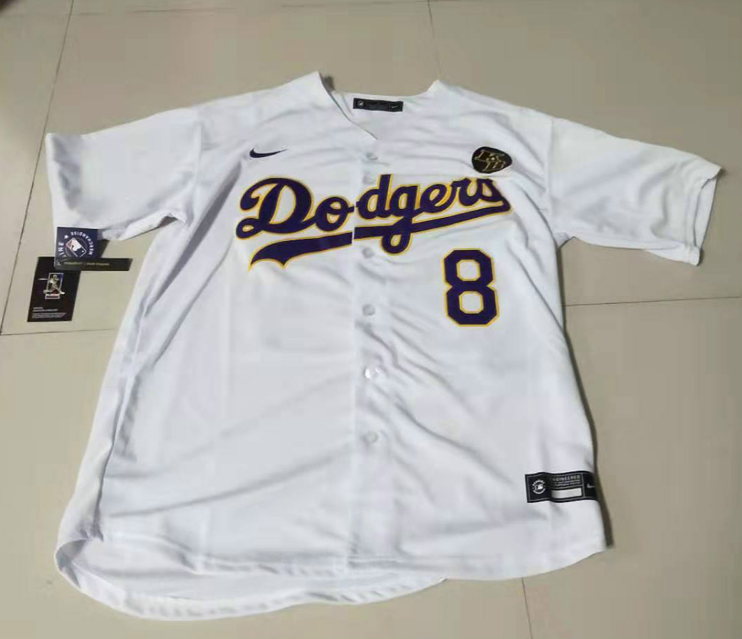 Men's Los Angeles Dodgers Kobe Bryant 8 +24 Baseball jersey