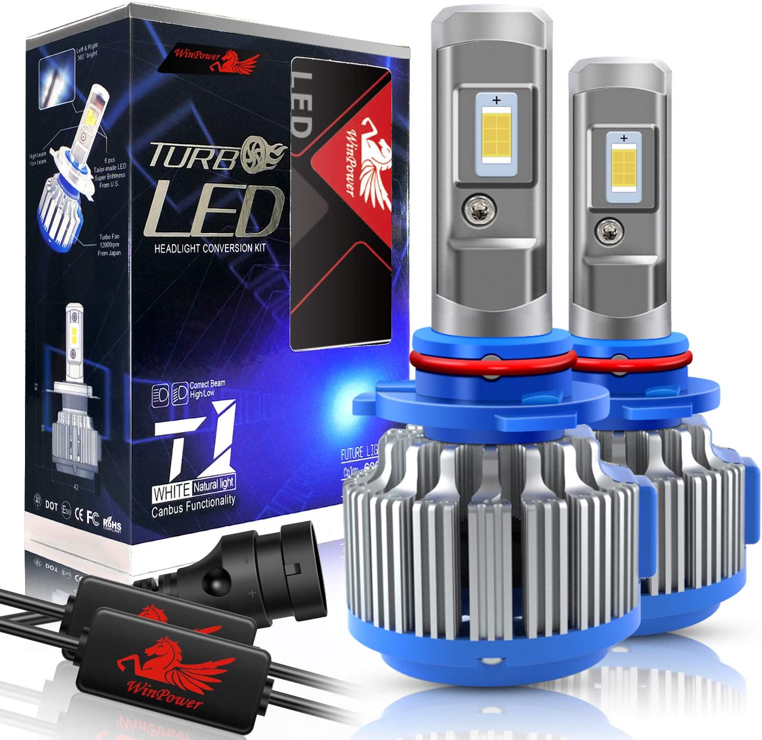 Win Power 35W 9012 HIR2 Xenon HID Replacement Light Bulbs 8000K