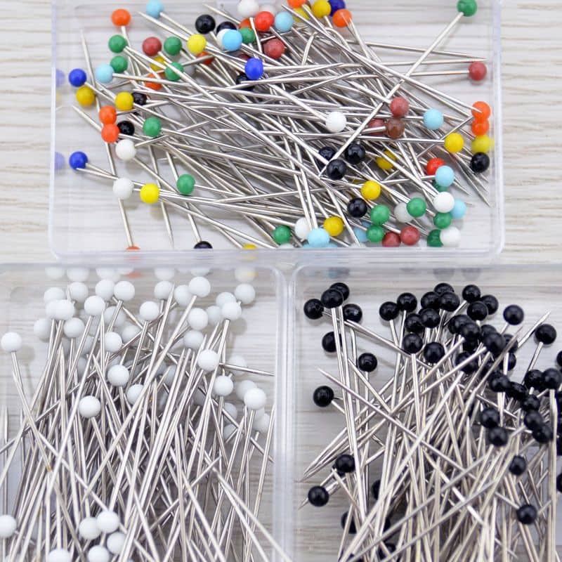 500pcs 4mm Colored Sewing Pin Glass Head Bead Needle Fixed Manual A