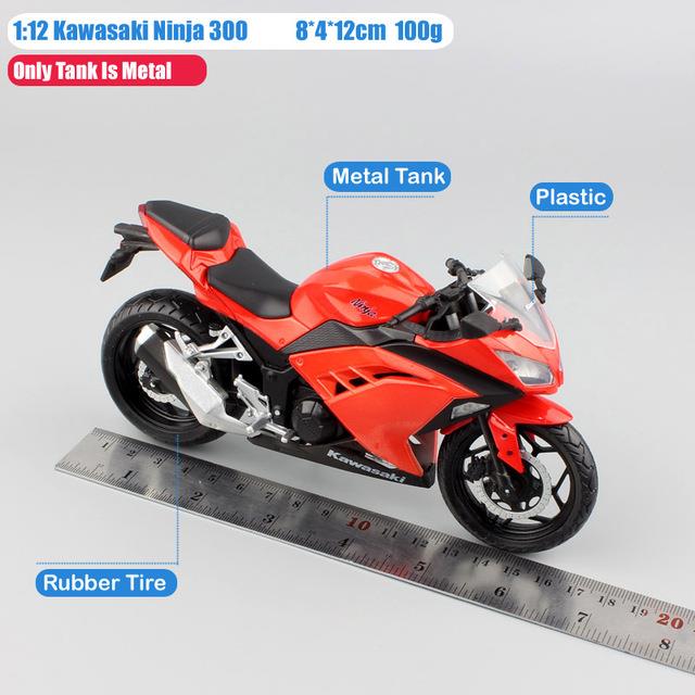 1:12 Automaxx Small Kawasaki Ninja 300 EX300 ZX3R Race Motorcycle Scale Toy  Bike Diecasts Toy Vehicles Model Toy Miniature Kid