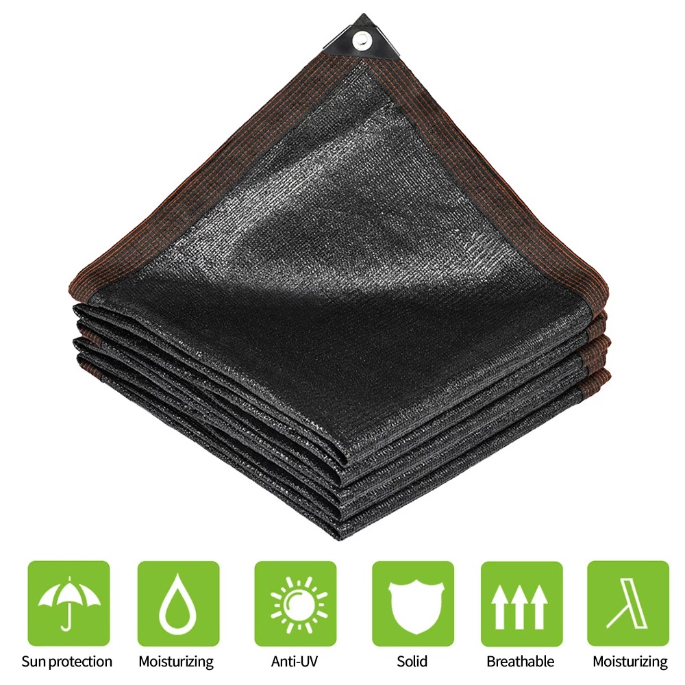 Sunblock Shade Net, 85% UV Resistant Fabric Greenhouse Covers Sunblock Shade Cloth Mesh Tarp Rectangle Sun Shade Sail With 8 Aluminum Grommets For Outdoor Patio Garden Yard Deck (9.8x13Ft