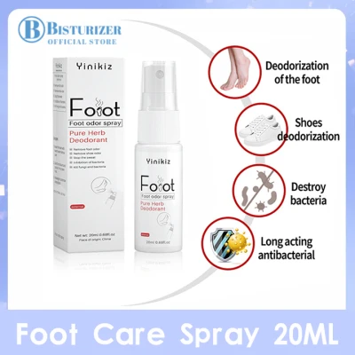 【Bisturizer】1 pcs Foot Nourishing Lotion Spray 20ML Foot Odor Spray Antibacterial Deodorant Powder Antipruritic Sweaty Feet Anti-Fungal Footwear Foot Care Spray（Fast Delivery）