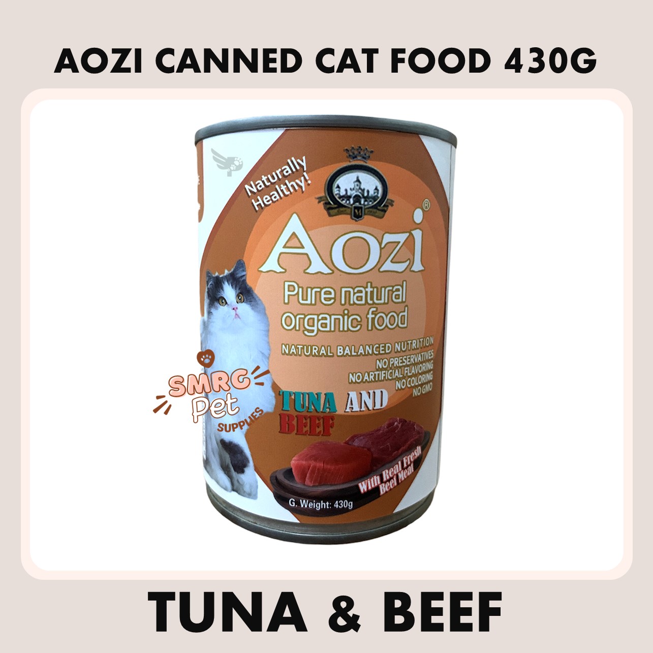 Aozi Pure Natural Organic Wet Cat Food in Can 430g Lazada PH