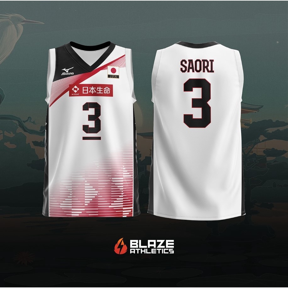 WHITE Japan Women's Volleyball Team Jersey (PREORDER) Lazada PH