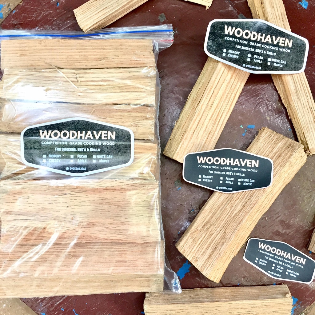 Woodhaven Hickory, Pecan, Cherry Smoking, BBQ, Grill Wood Logs 500g to
