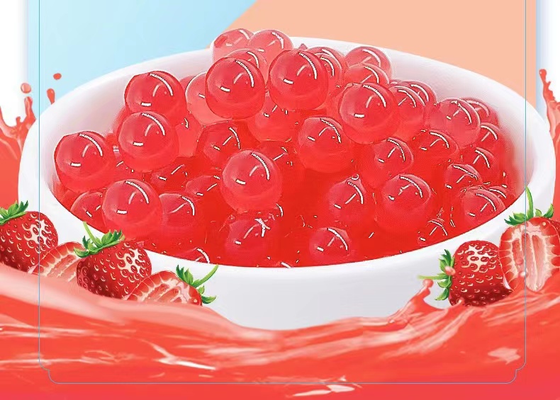 Strawberry Flavored Popping Boba 1Kg For Milktea Yogurt Fruit Tea