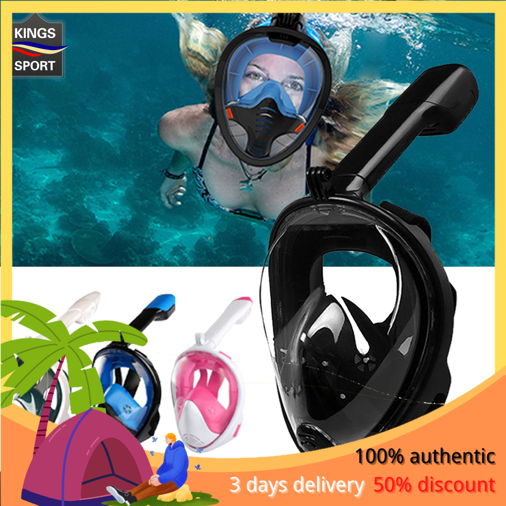 Diving Scuba Full Face Mask Snorkel Swimming Goggles Breathing Underwater Tools 