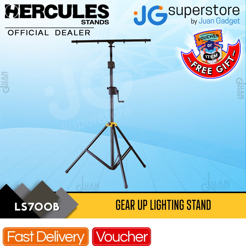 Hercules LS700B Quick-N-EZ Gear Up Crank Light Stand with 45kg