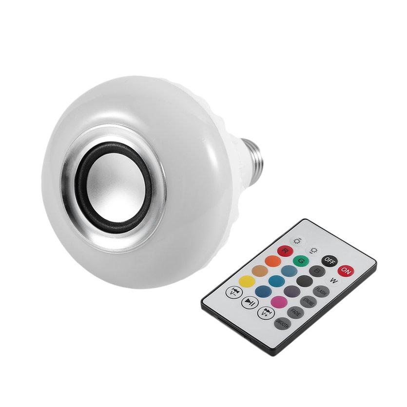 ĐẦU Không Dây Bluetooth LED Âm Thanh Stereo Loa Bóng Đèn 28 Hạt Sáng Đèn Nhạc