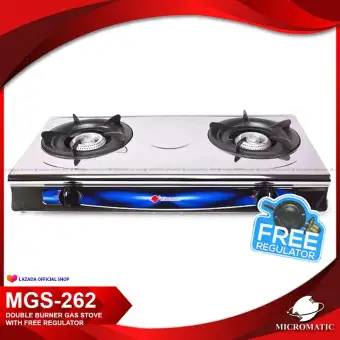 Micromatic Mgs 262 Gas Stove Double Burner W Regulator Stainless