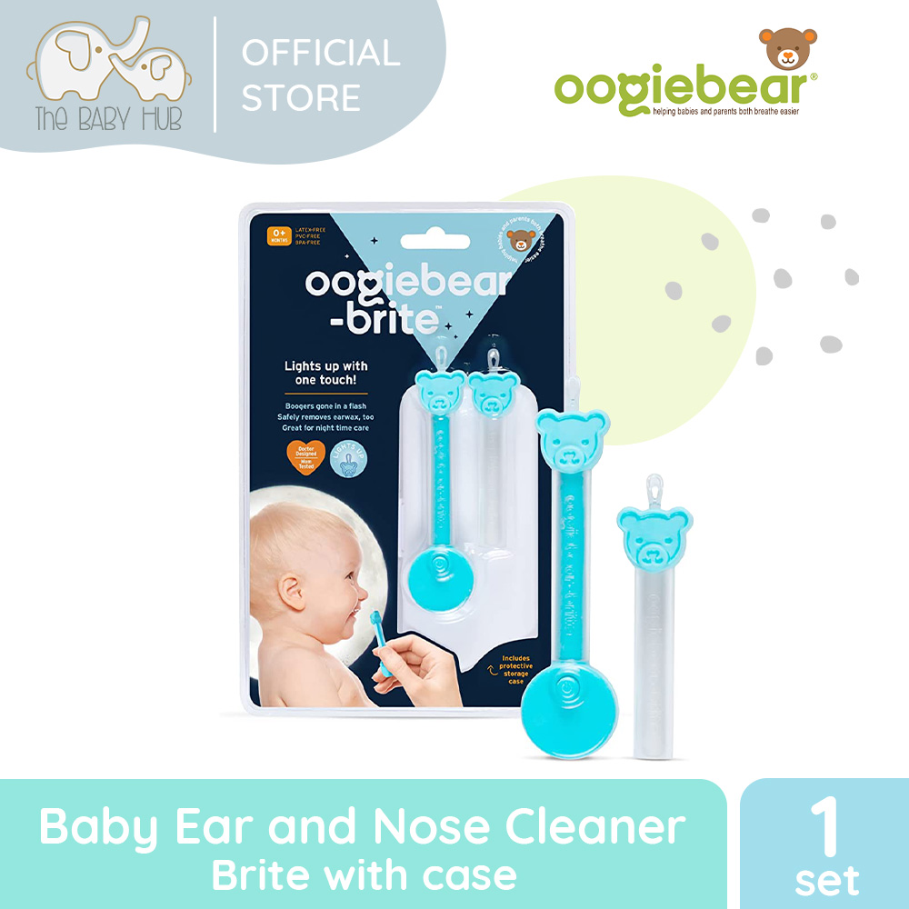 Oogiebear Brite Nighttime Baby Booger and Ear Wax Picker, Built-In LED 