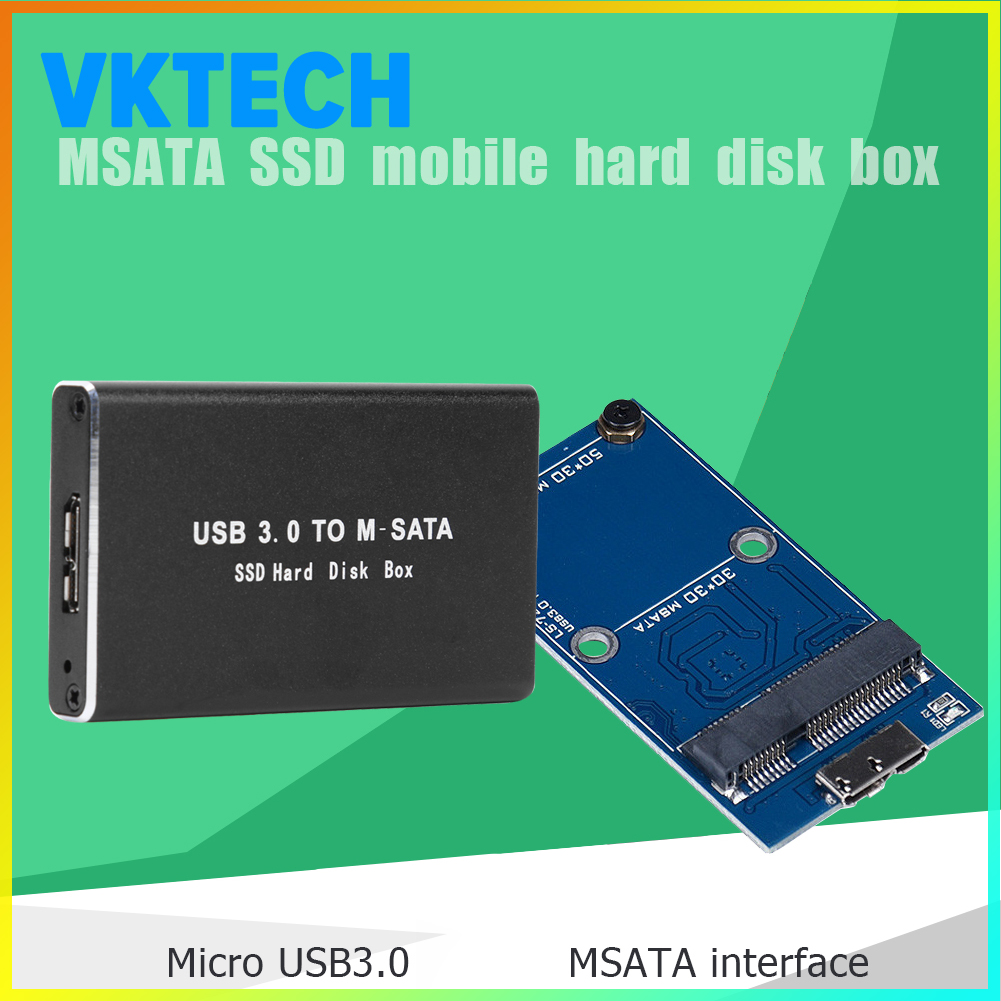 [Vktech] Mini SSD Hard Drive Case USB 3.0 to mSATA Adapter Hard Drive