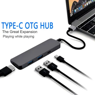 4 in 1 USB Type C HUB USB C to HDMI-compatible SD Reader PD 100W Charger USB 3.0 HUB For MacBook Pro Dock Station Splitter
