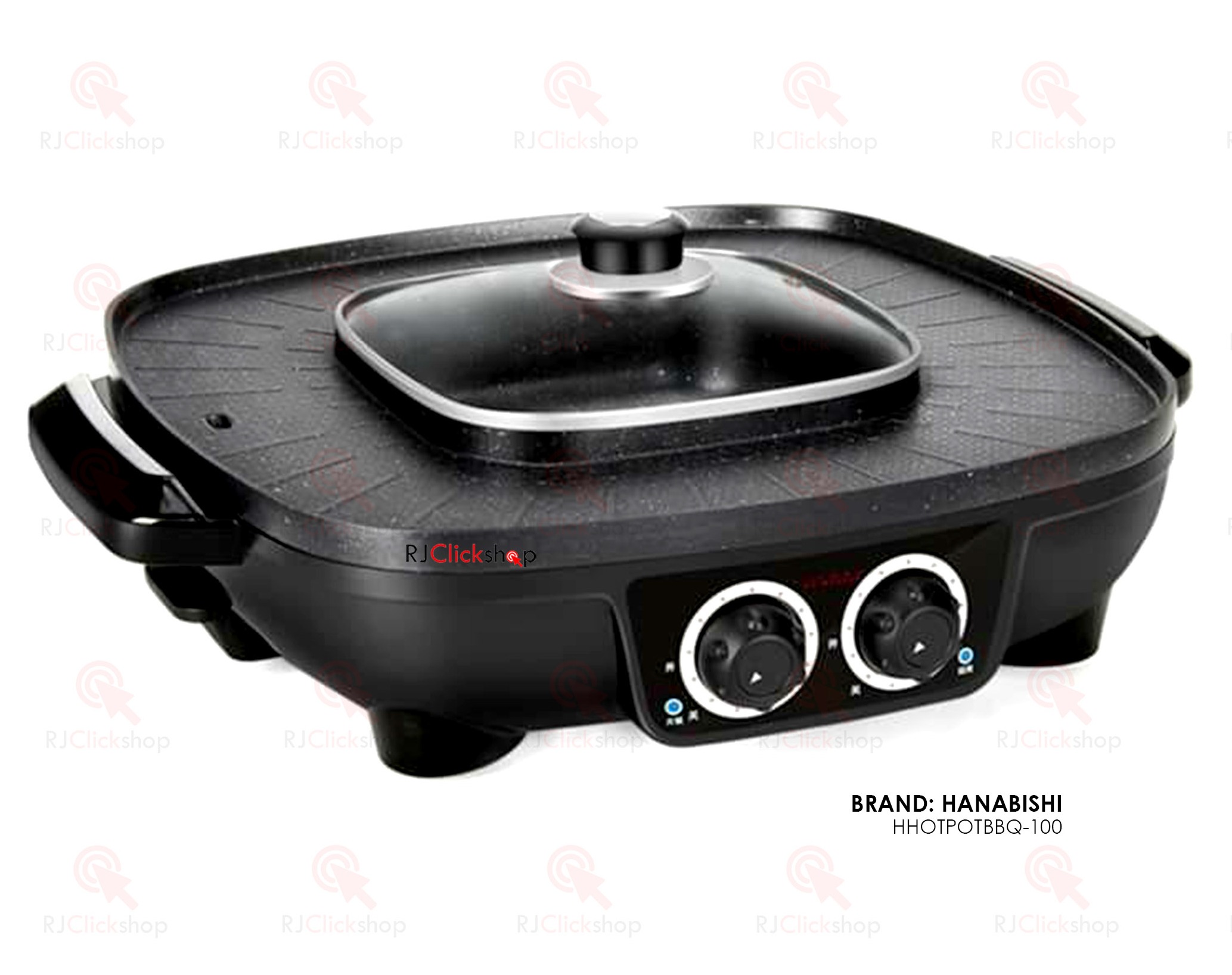 ELECTRIC GRILLER WITH HOTPOT NONSTICK SURFACE HANABISHI HHOTPOTBBQ100 Lazada PH