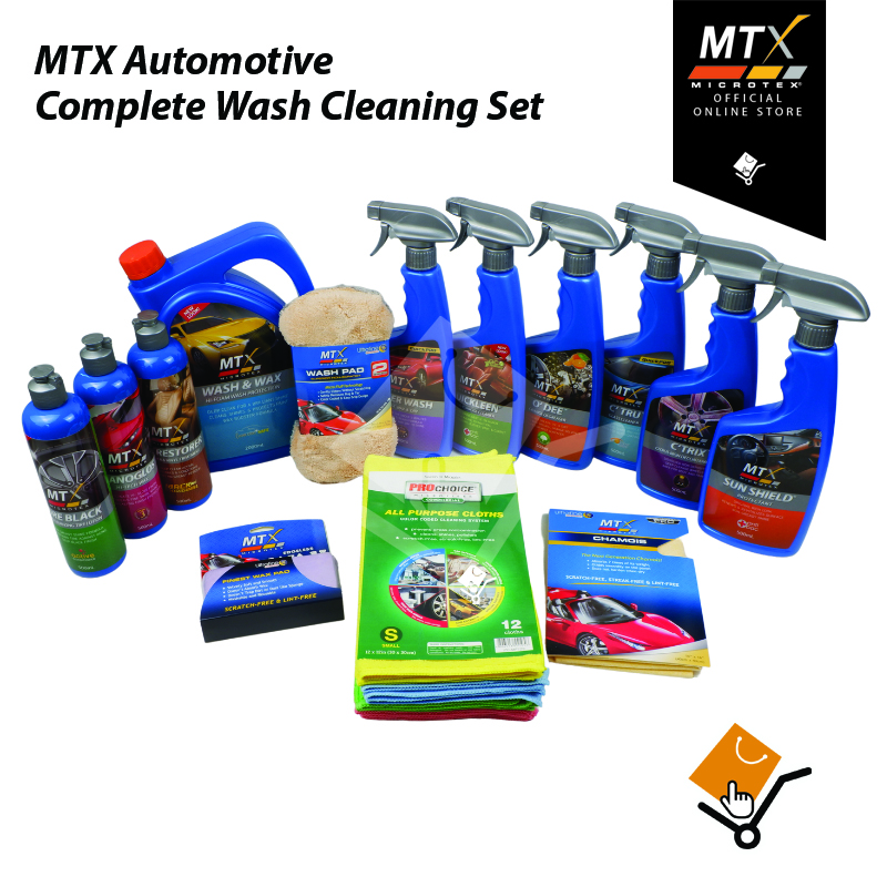 Microtex MTX Automotive Complete Car Wash Cleaning Kit | Lazada PH