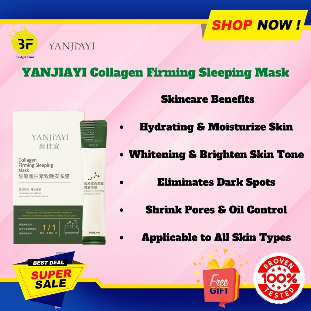 New 2023 YANJIAYI 1 BOX (20 Sachets) Collagen Firming Sleeping Mask Gel