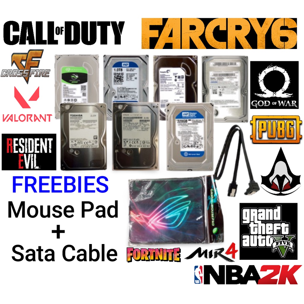 HDD with PC Games Hard Disk Drive for Desktop PC 500gb 1TB HDD 7200 RPM