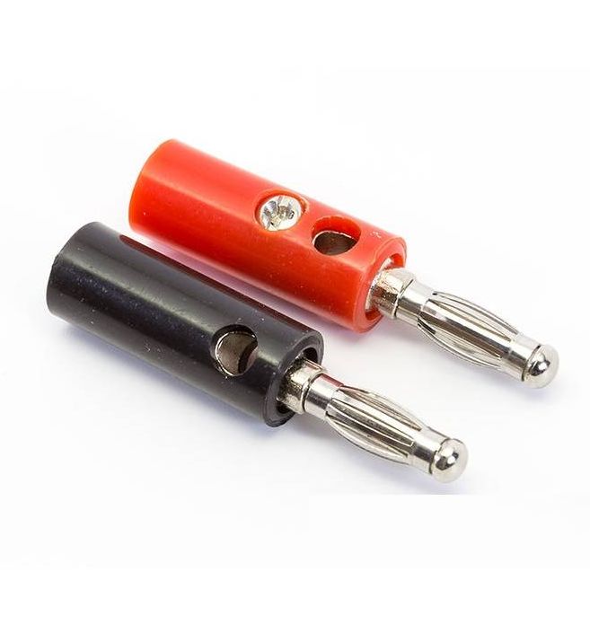 Banana Plug Connector For Speaker Wire Pin ( 1 Pair Red+Black ) Lazada PH