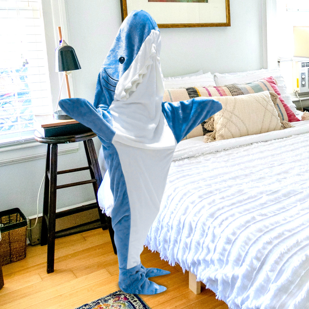 Cute Shark Blanket Hoodie Cloak – Kore Kawaii