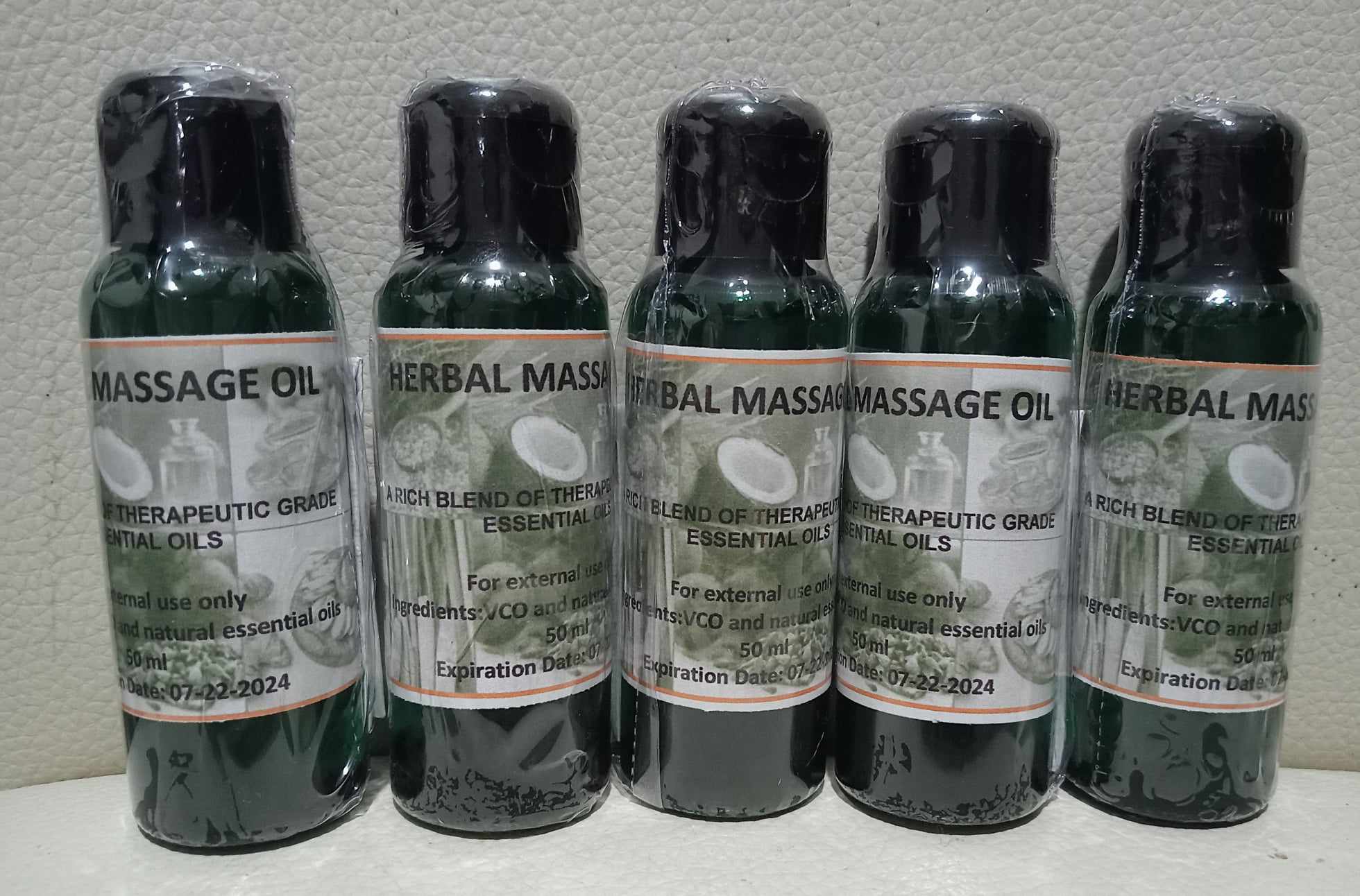 Herbal Massage Essential Oil 50ml Rich Blend Of Essential Oils Ginger Lavender Lemongrass 5722