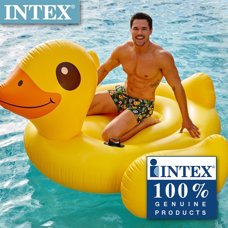 Intex Inflatable Mega Yellow Duck Island Float, 87