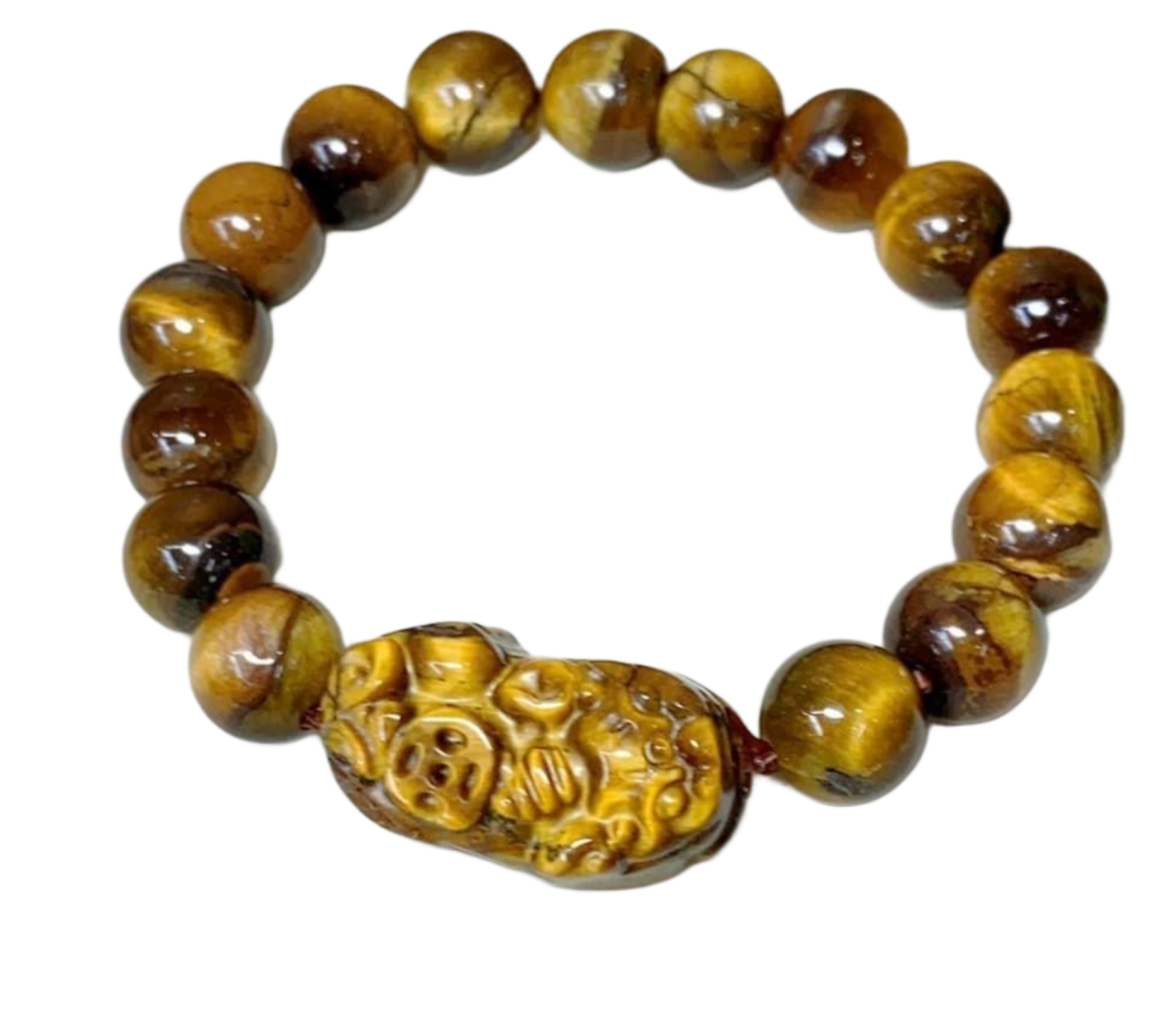 chinese-lucky-charm-tiger-eye-piyao-wooden-brown-bead-string-bracelet