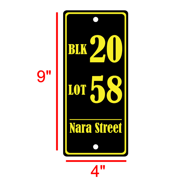 Minimalist House Number Plate Address Plate High Quality Material Size