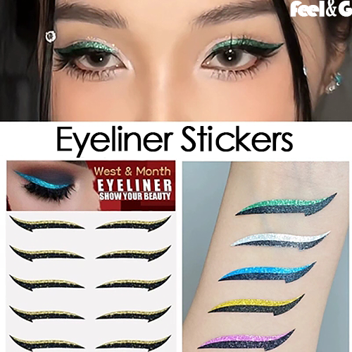 Reusable Eyeliner Stickers Makeup Eyeshadow Face Cat Eye Smokey Cosmetic  Tape