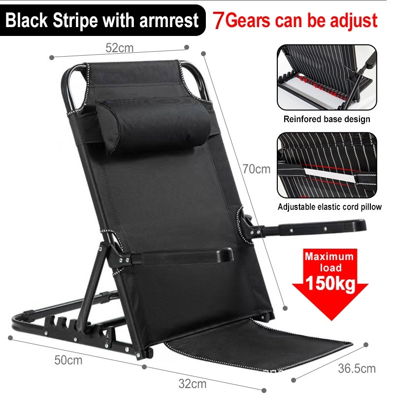 ☌♀ 7 Positions Adjustable Bedchair Tatami Chair Backrest Folding