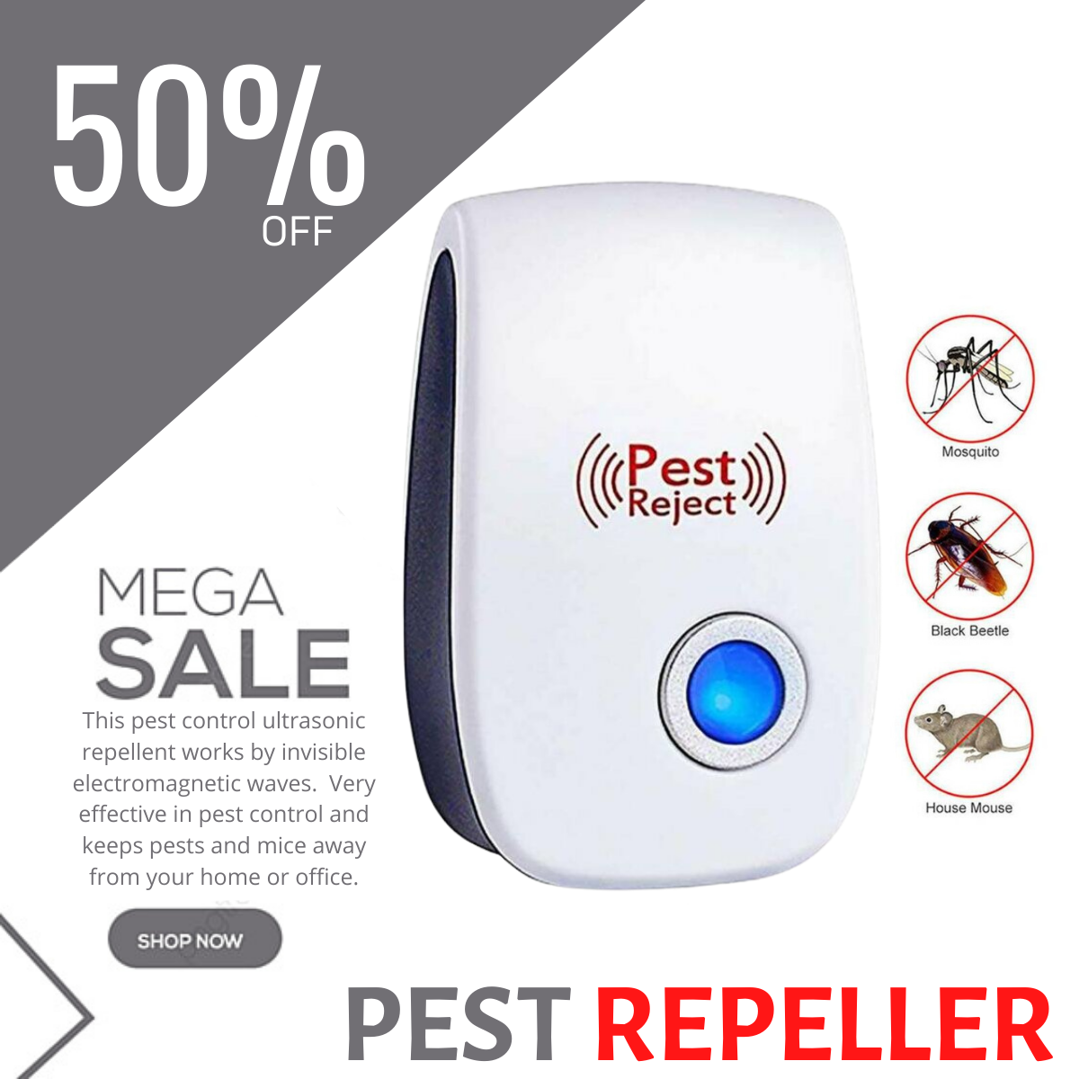 Electronic ultrasonic insect repellent plug-in type | Lazada PH