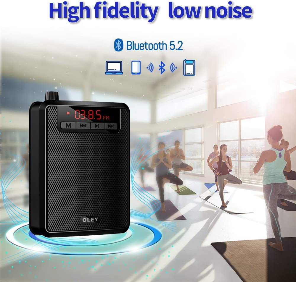 T2 10W Bluetooth Wireless PA Voice Amplifier UHF Headset Mic For Teacher 