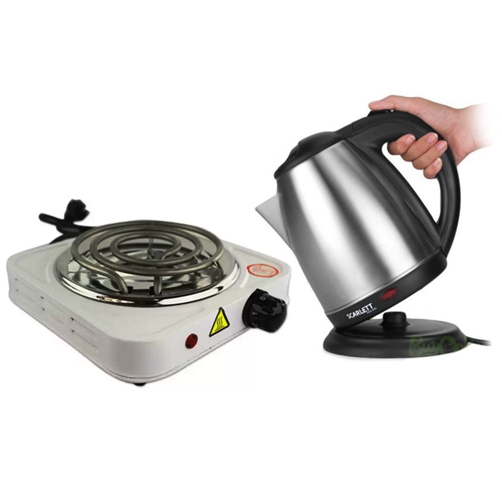 HK 1010B HotPlate Electric Stove Single (White) With Scarlett Wireless