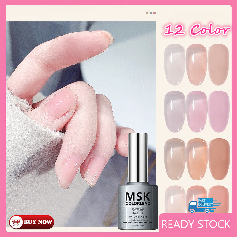 AILLSA Gel Nail Polish Nude Pink Gel Polish Sheer Neutral Color Jelly Gel  Nail Polish Natural Translucent Soak Off UV Gel Nails for Valentine Nail  Art