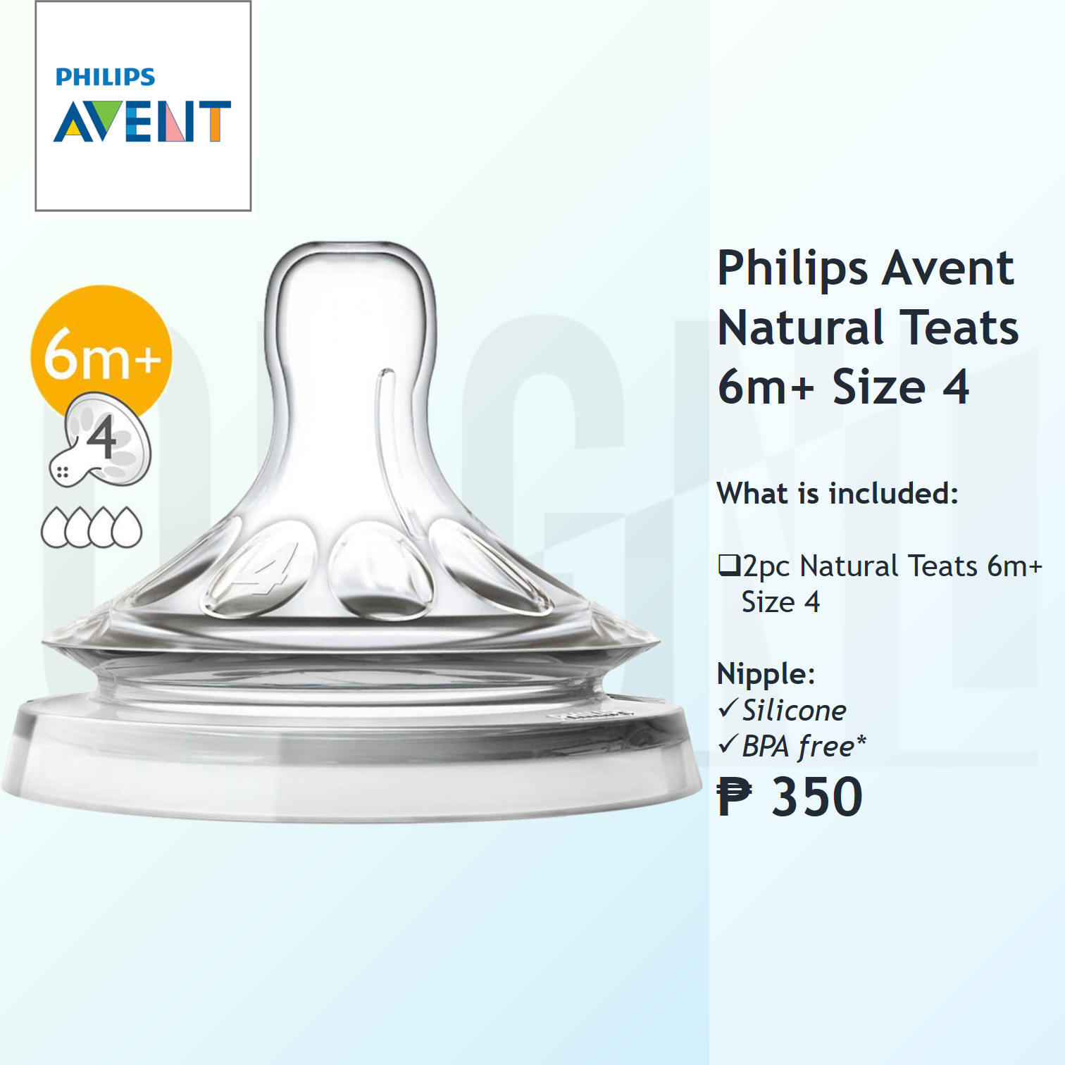 philips avent natural teats size 4