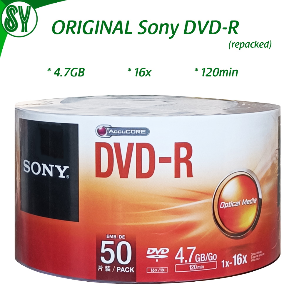 ORIGINAL Sony DVD-R 4.7GB Recordable 16x DVD Media Blank DVD Disk NEW |  Lazada PH