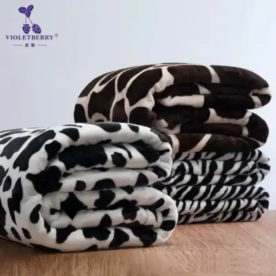 blanket for adult on sale comforter double quilt Warm blanket Home Soft Warm Solid Warm Micro Plush Fleece Blanket Throw Rug zebra pattern fiber