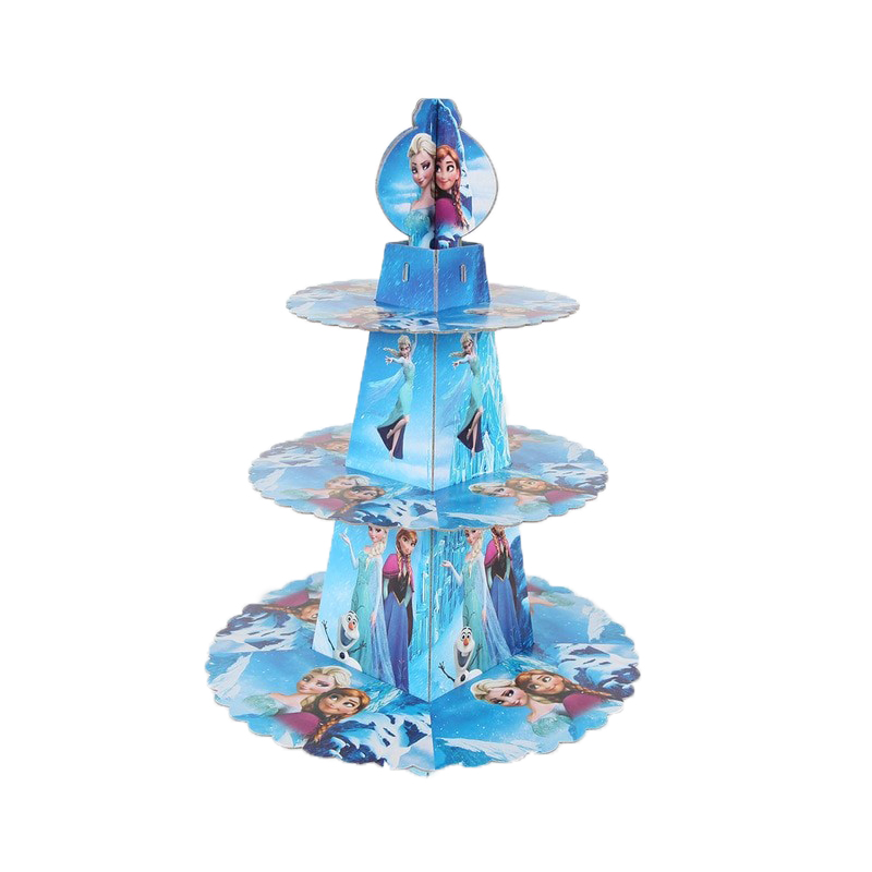 Happy Party Night Frozen Cupcake Stand 3 Tier Dessert Stand hardboard