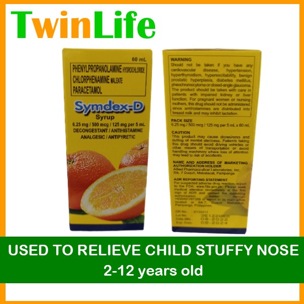 Symdex D Syrup for Kids 60mL Lazada PH