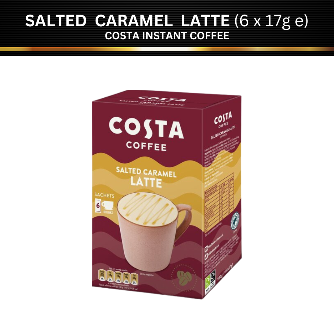 COSTA Instant Coffee Salted Caramel, 6 Sachets x 17g e Lazada PH