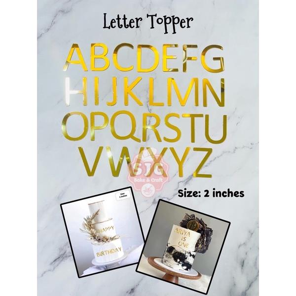 10 pcs letter acrylic topper number acrylic topper cake topper cake ...