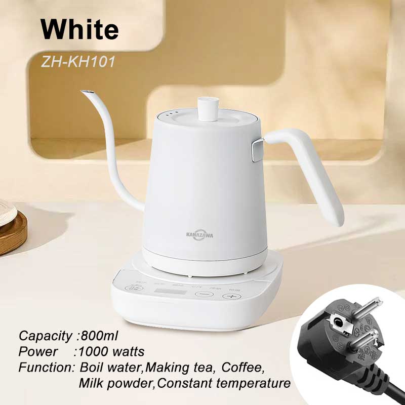 KANAZAWA Electric Coffee Kettle 800ML Stainless Steel Gooseneck
