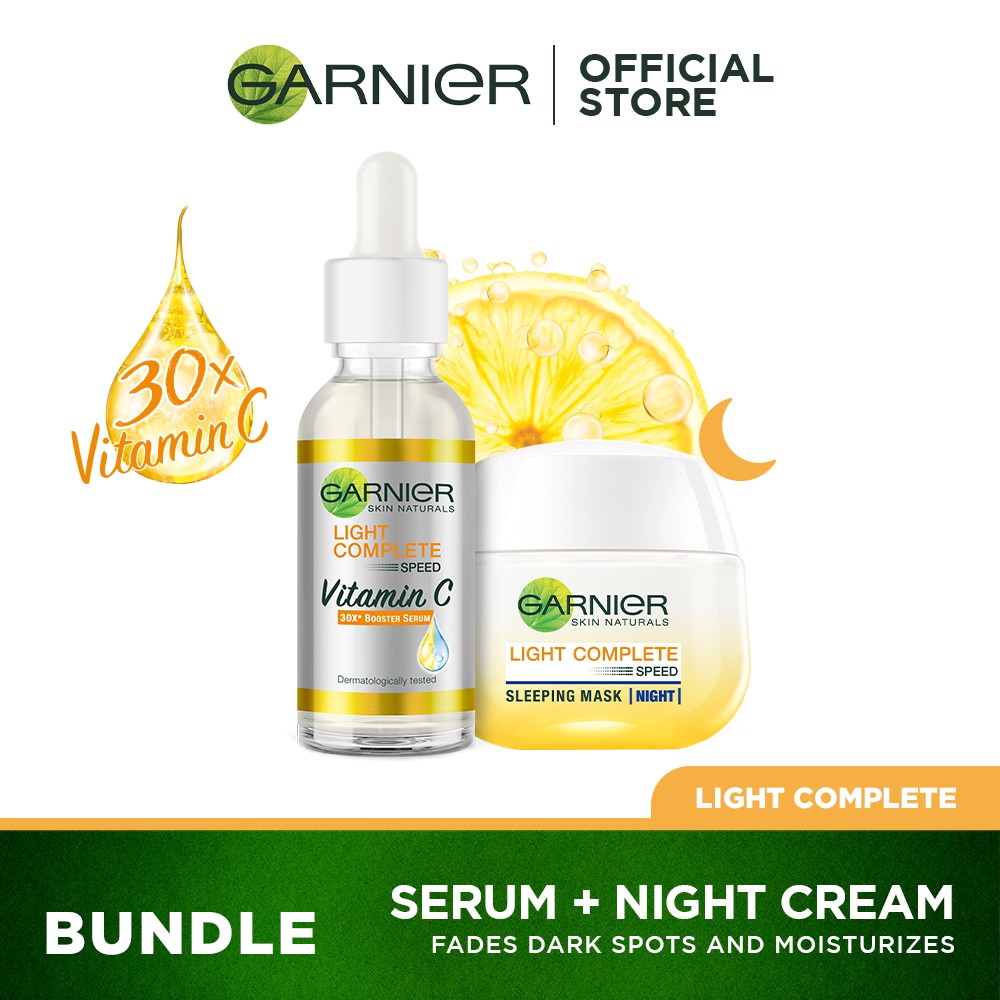 Garnier Super Glow Night Duo Bright Complete Vitamin C Serum And Night Cream Skincare Set 5310