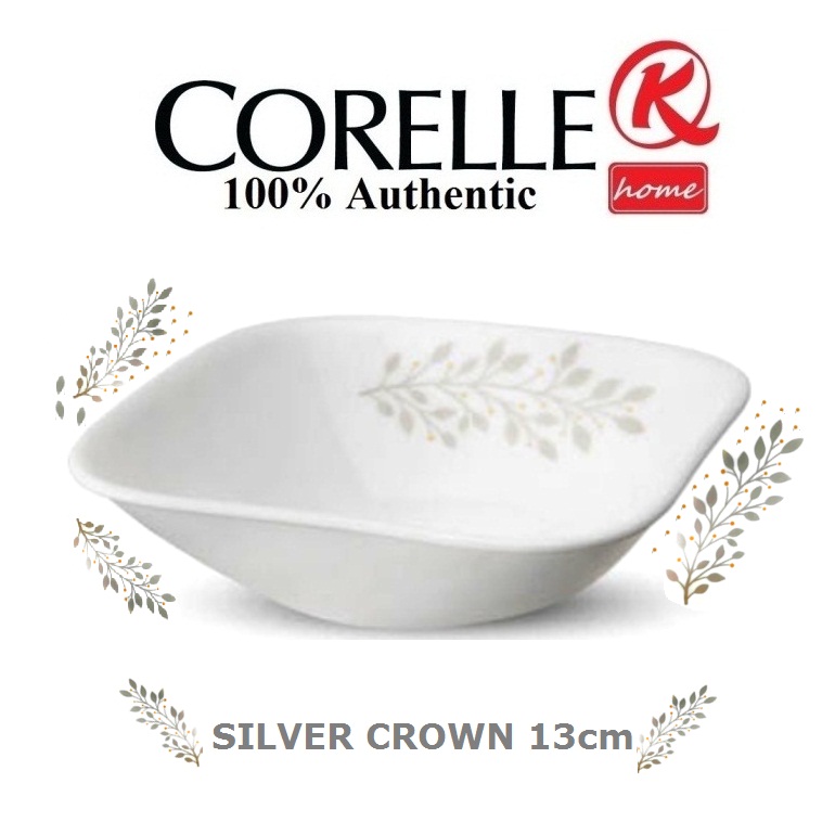 CORELLE Square Dessert Bowl 13cm Silver Crown Lazada PH