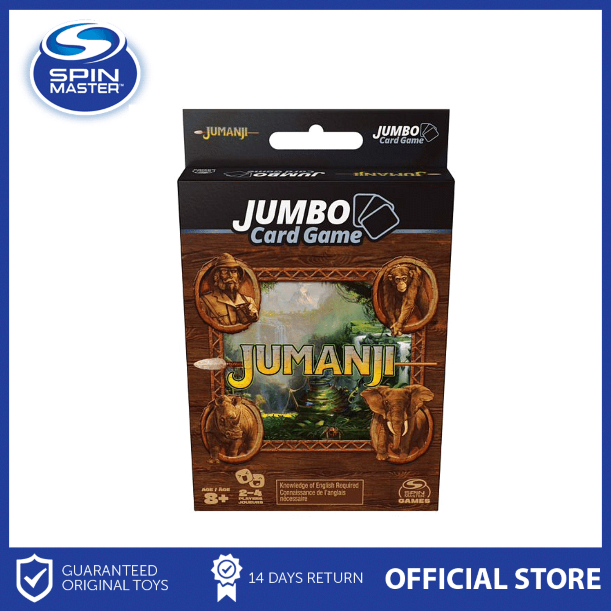 Spin Master Games, Cardinal Games Jumanji Jumbo Card Deck for Kids ages