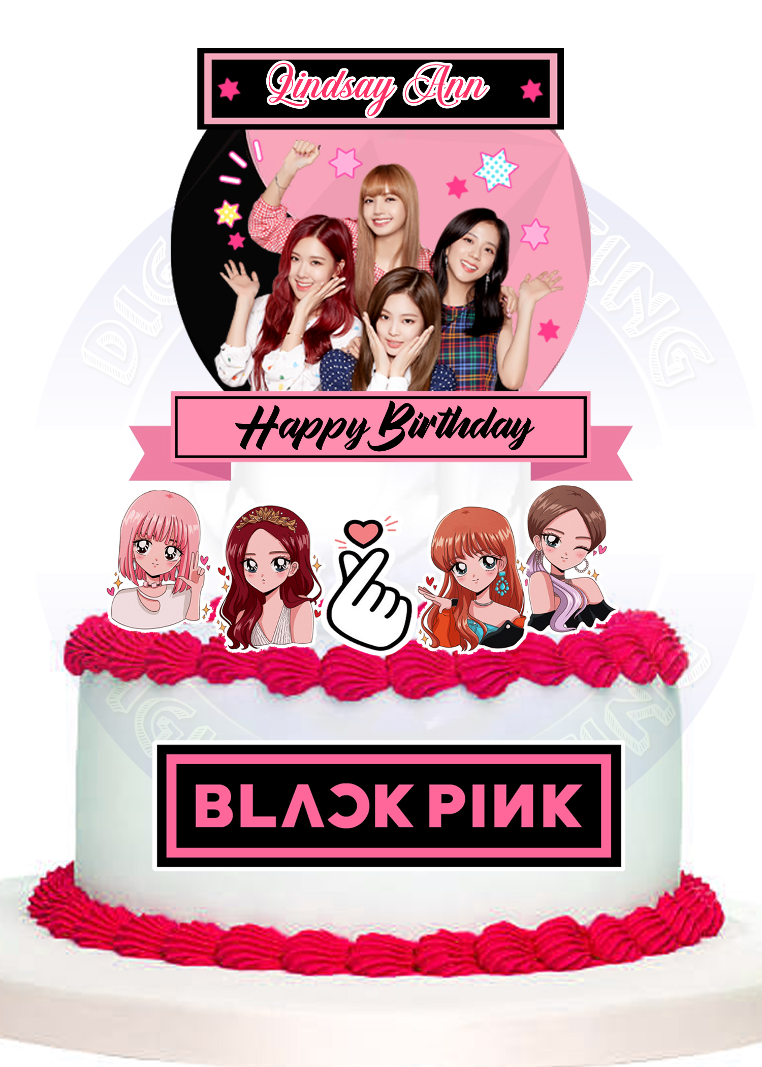 Blackpink Cakes | Order Black Pink Theme Cakes Online
