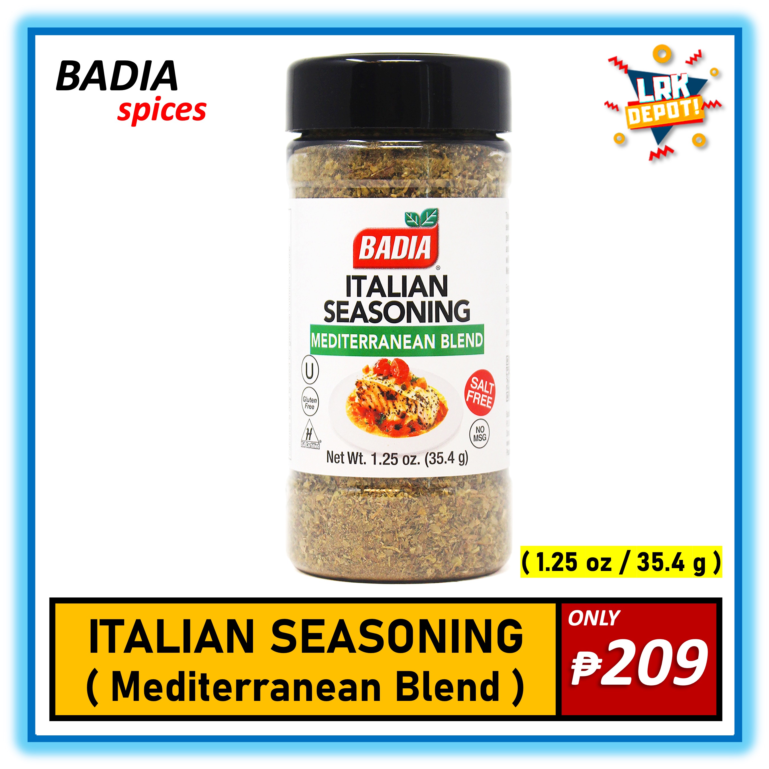Badia Italian Seasoning Mediterranean Blend (1.25 oz / 35.4 g) Herbs
