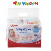 Pigeon Water Wipes Pack Of 6, 82 Sheets/Pack